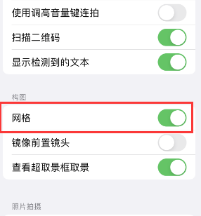 广州苹果手机维修网点分享iPhone如何开启九宫格构图功能 