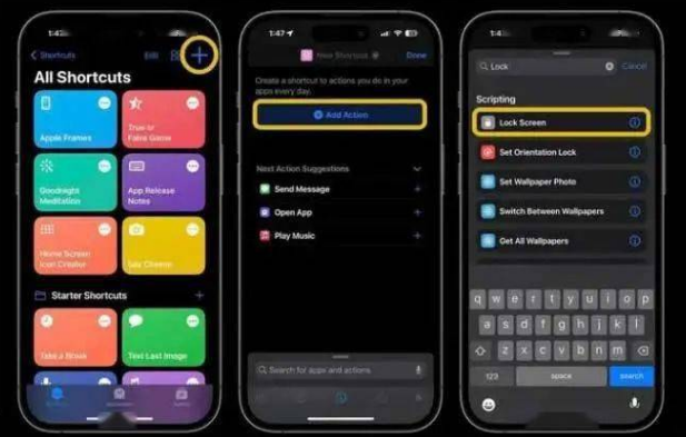 广州苹果14锁屏维修店分享iPhone14升级iOS16.4后如何创建锁屏快捷方式 