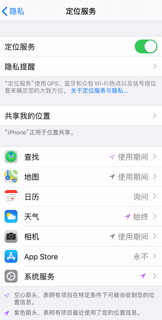 广州苹果手机维修分享iPhone 状态栏中时间显示为蓝色图标是什么情况 